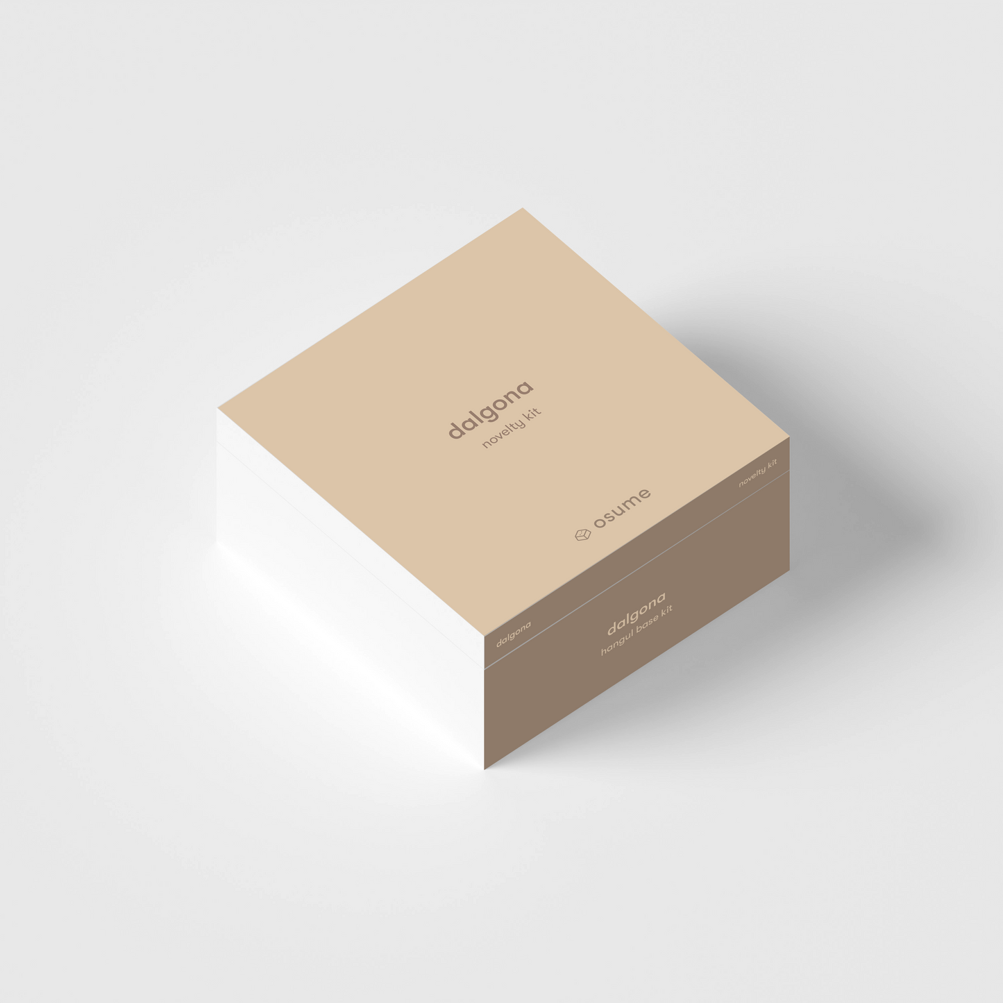 the square packaging of the dalgona hangul keycaps bundled with the dalgona novelty kit.