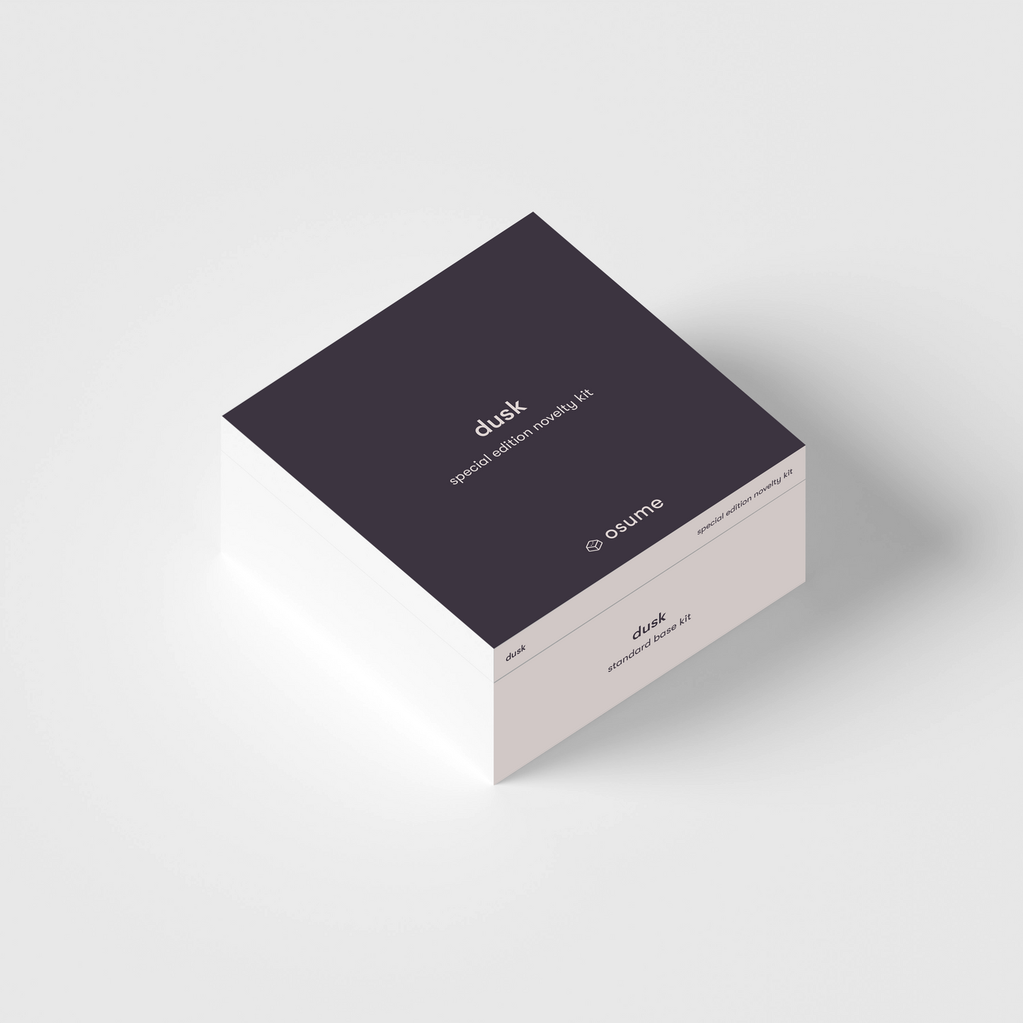 the square packaging of the dusk keycaps bundled with the dusk novelty kit.