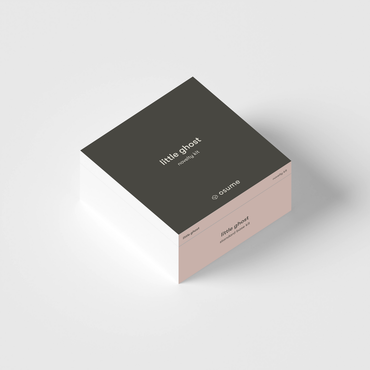 the square packaging of the little ghost keycaps bundled with the little ghost novelty kit.