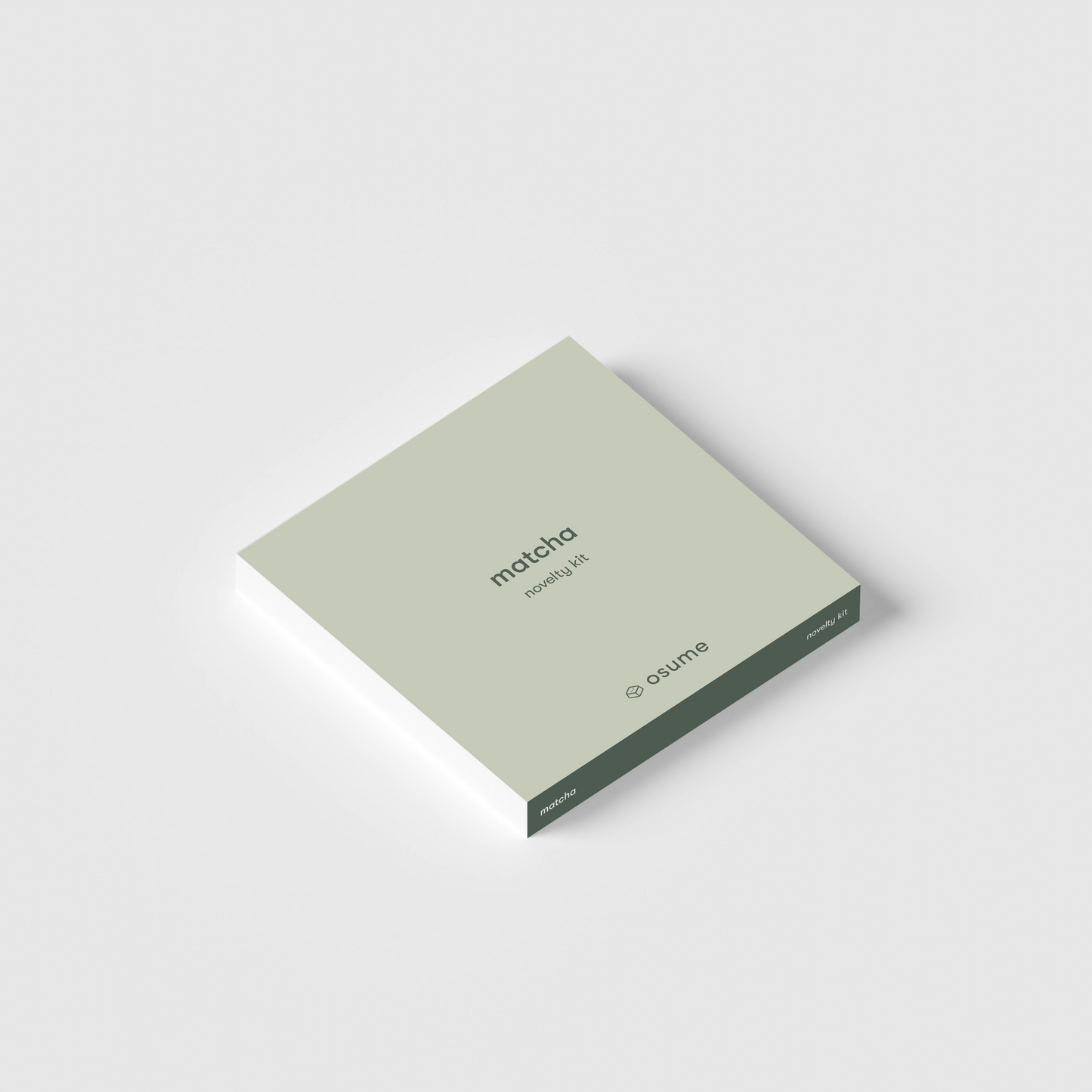 the square packaging of the matcha novelty kit.