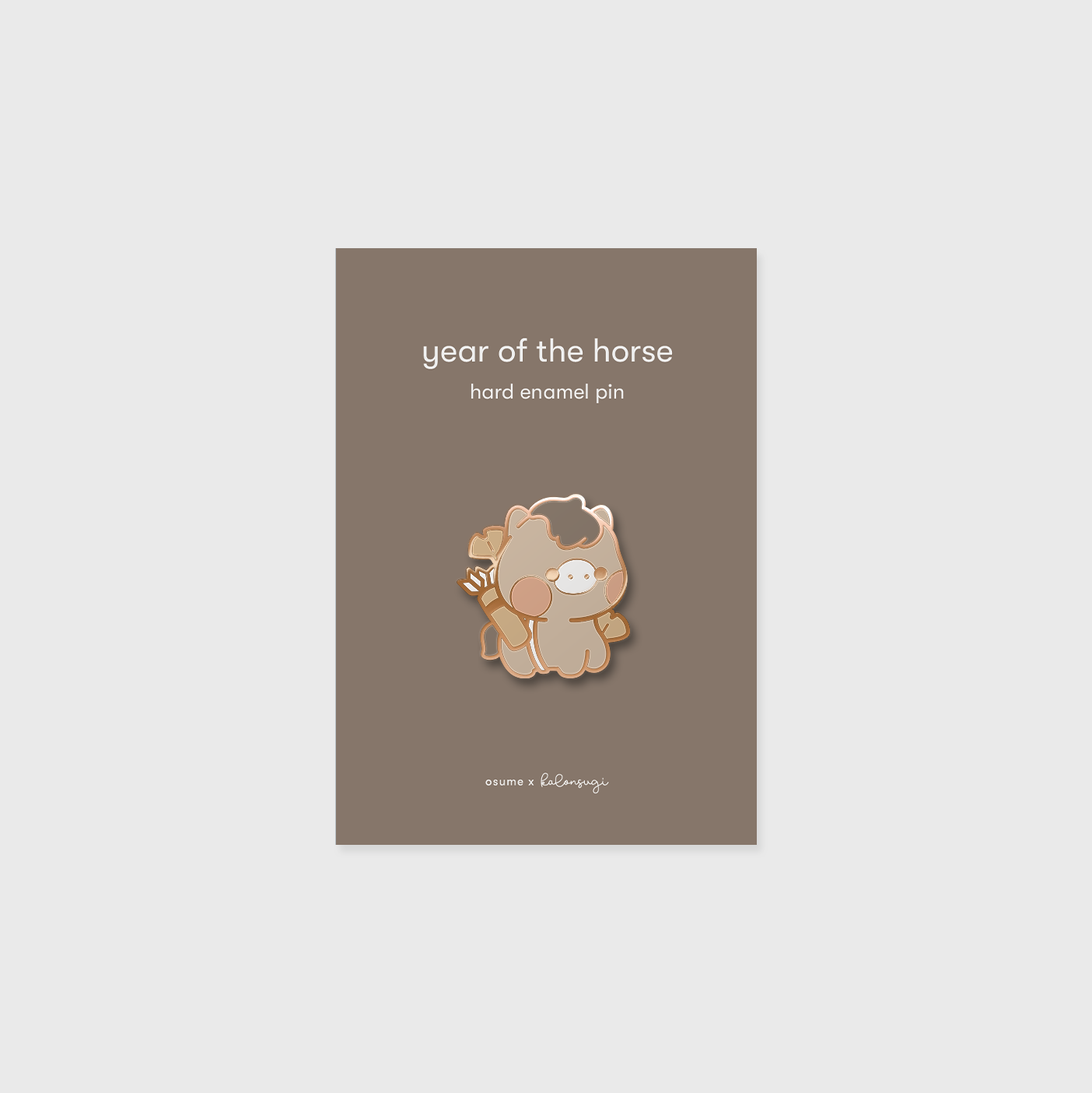 year of the horse enamel pin
