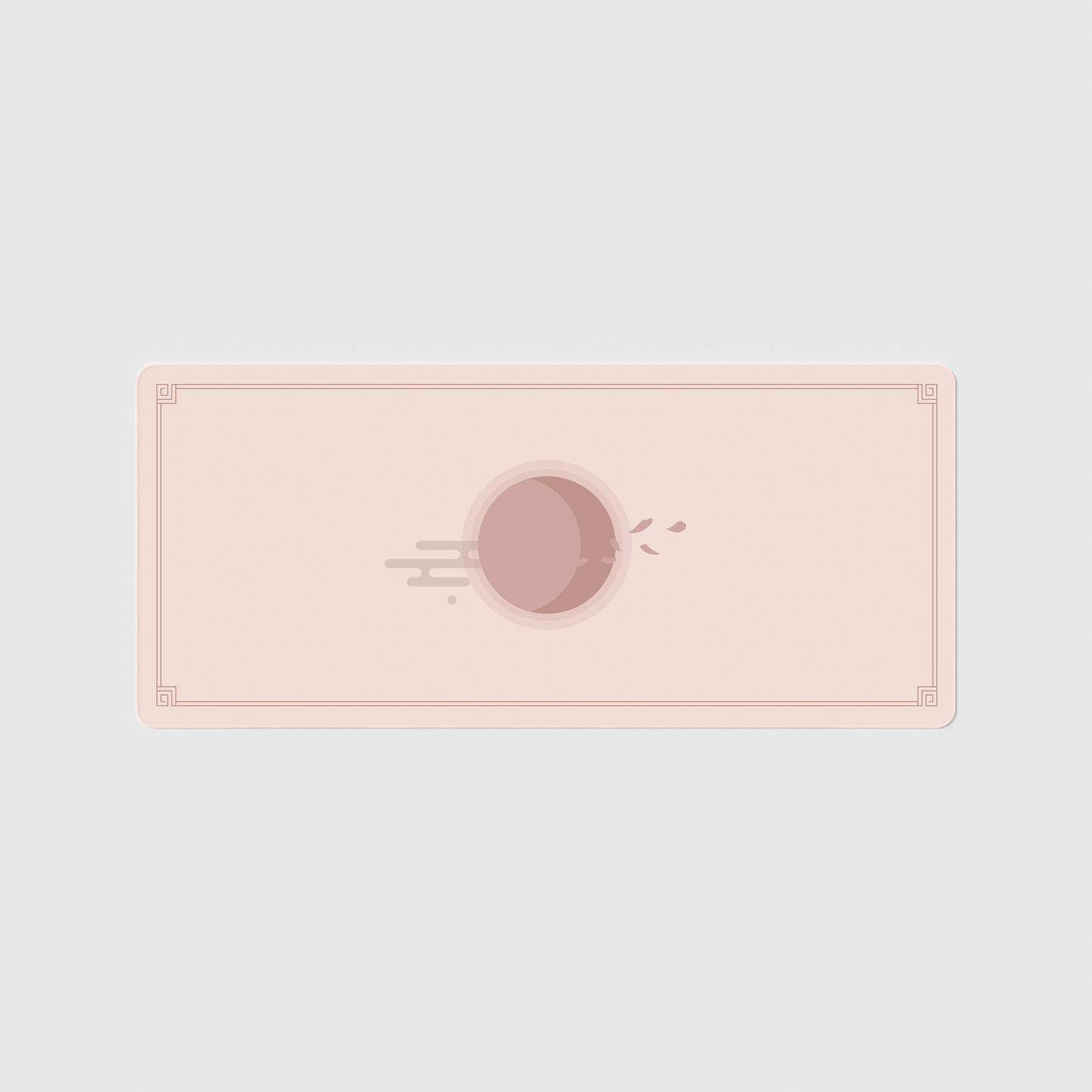 the 90x60cm sakura eclipse desk mat with edge-stitched trim.