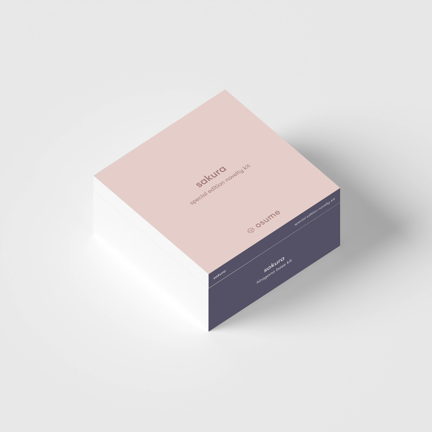 the square packaging of the sakura hiragana keycaps bundled with the sakura novelty kit.