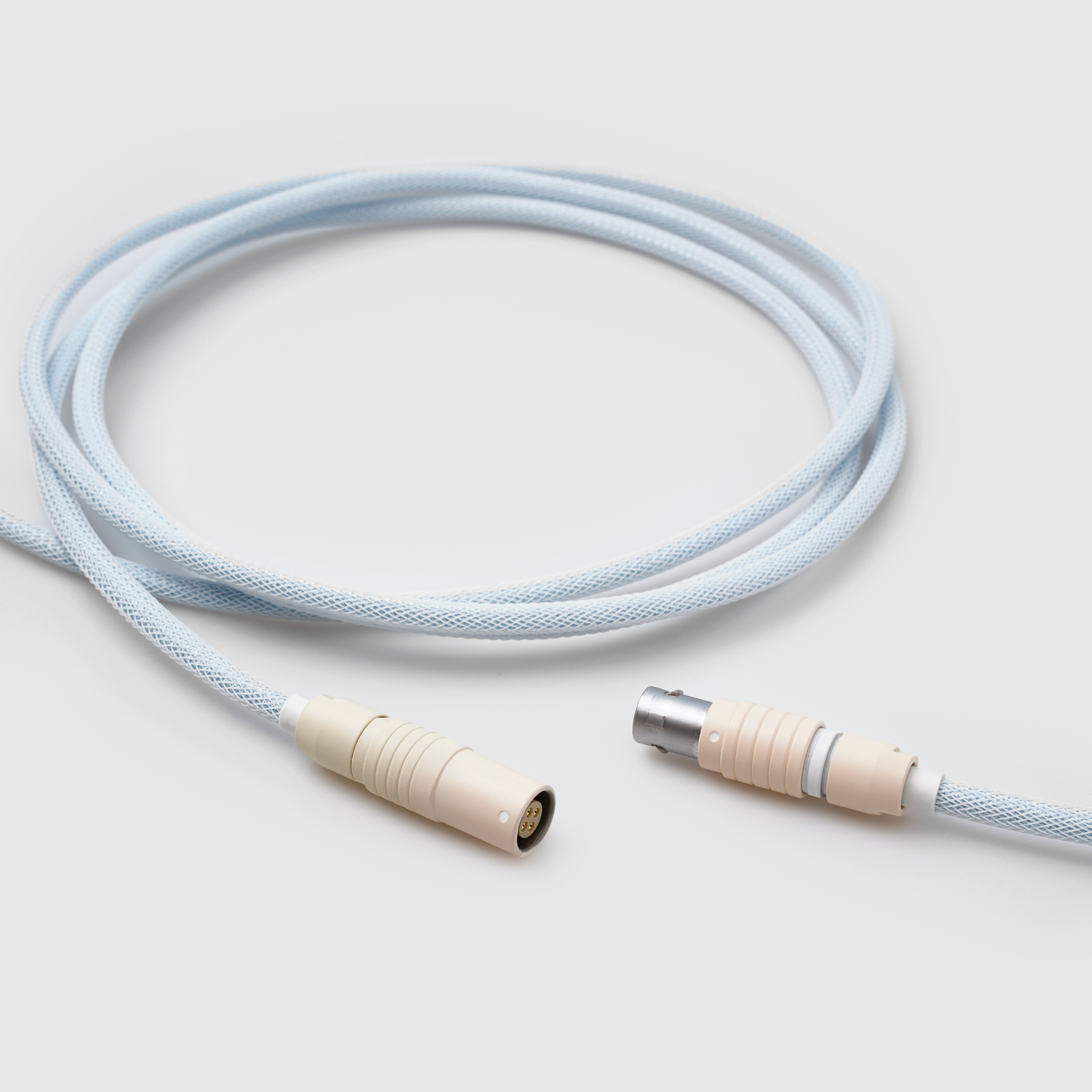 a winterglow themed keyboard cable with a 5 feet usb-a end and a 5 inch usb-c end.