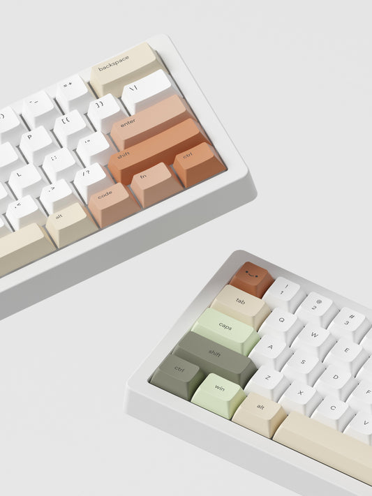two keyboards with zen keycaps