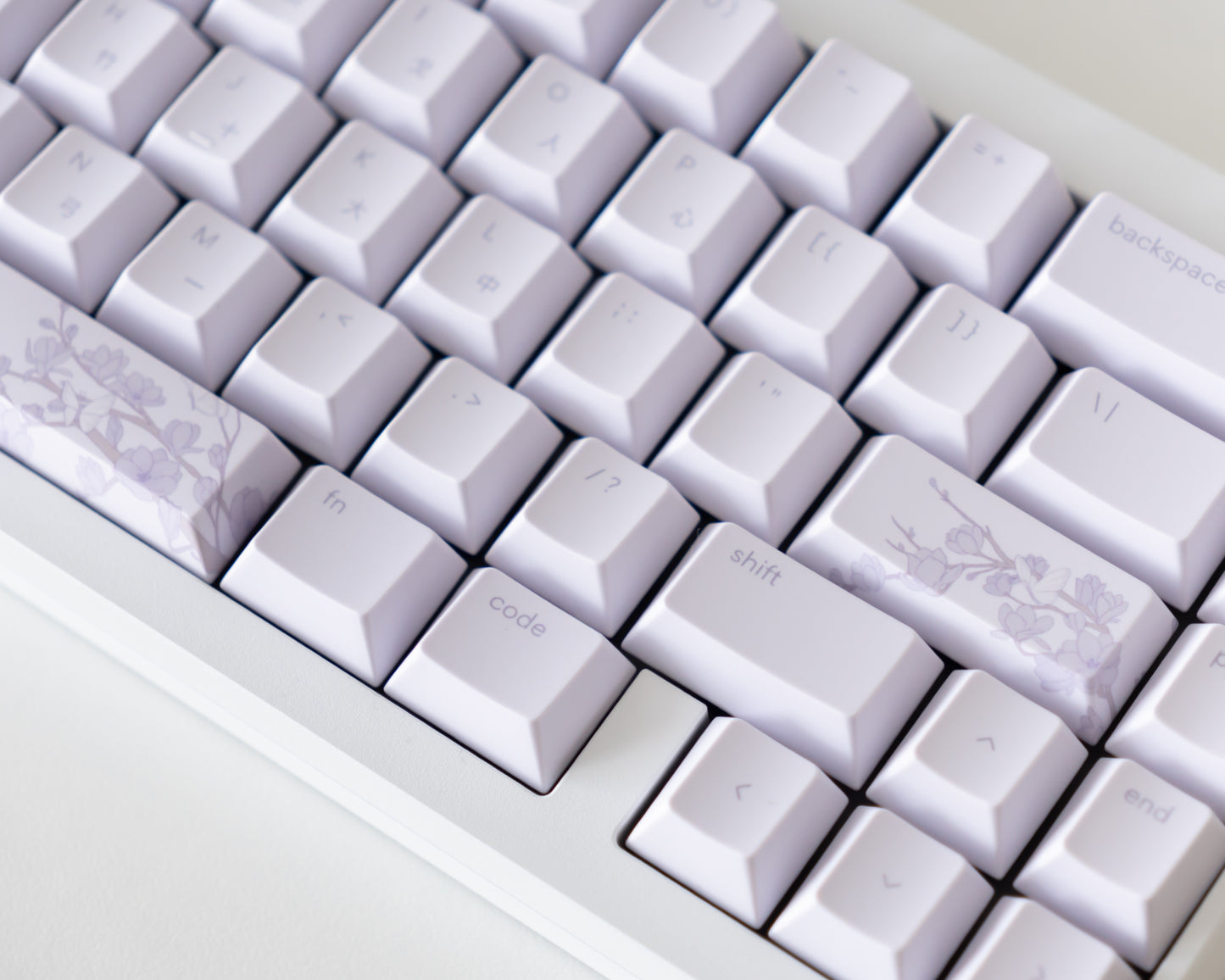 the bloom keycaps, in cangjie, with the bloom novelty keys.