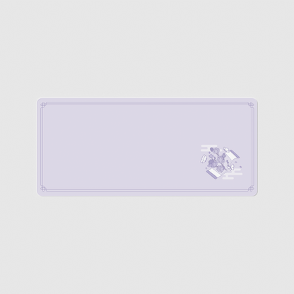 the 90x60cm standard edition bloom desk mat with edge-stitched trim.