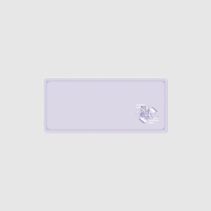 the 70x30cm standard edition bloom desk mat with edge-stitched trim.