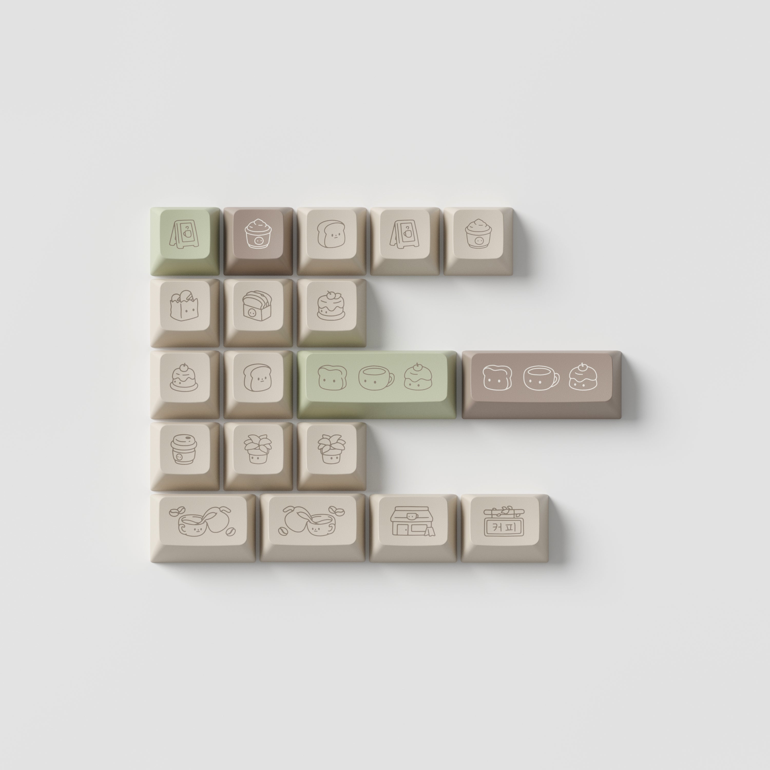 café marshmallow keycaps – osume