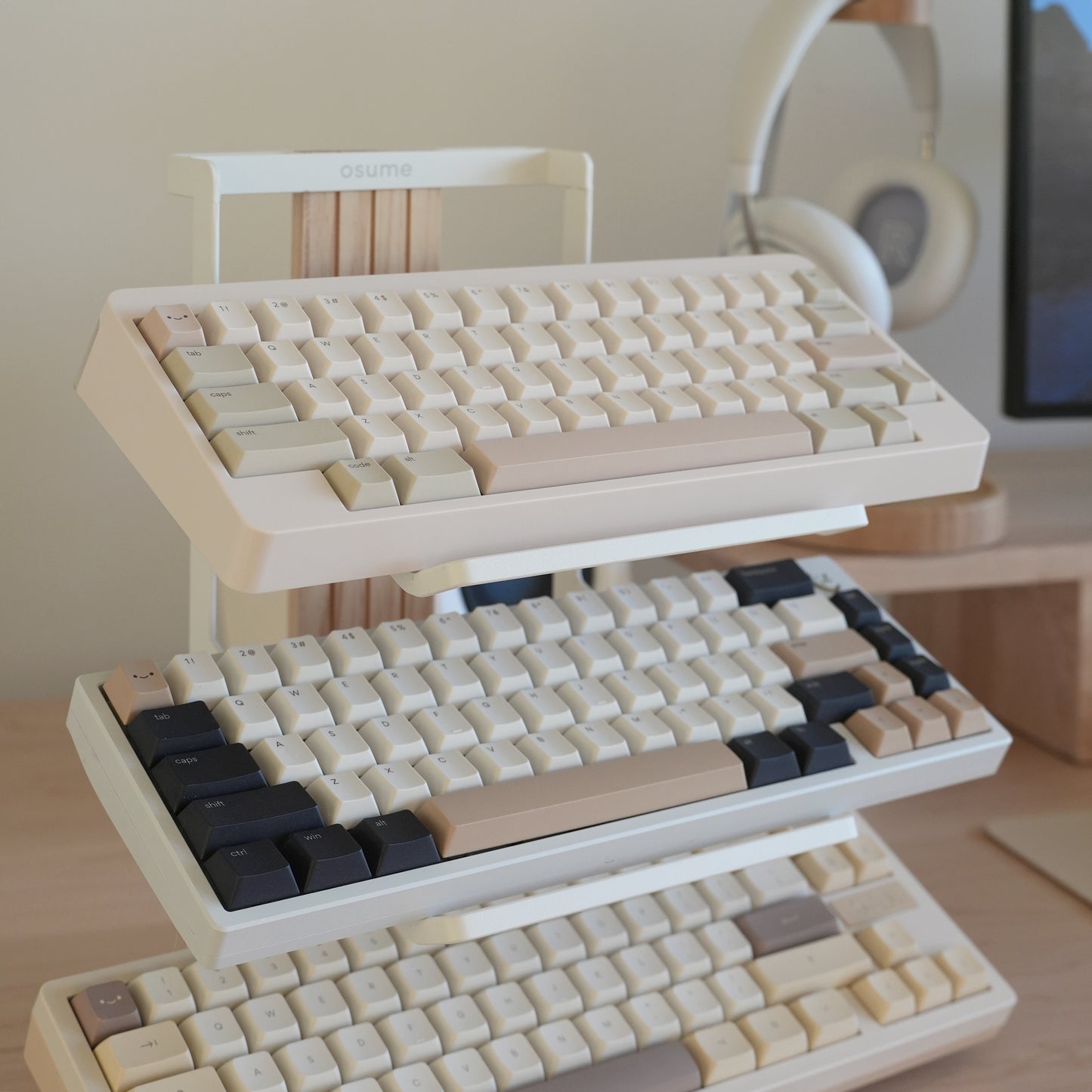 three tier keyboard shelf