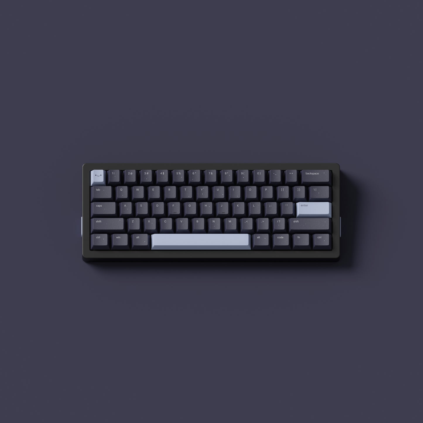 the standard horoscope keycaps, in cherry profile, on a black 60% keyboard.
