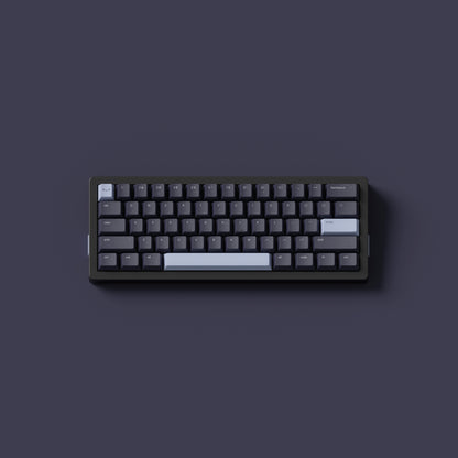 the standard horoscope keycaps, in cherry profile, on a black 60% keyboard.