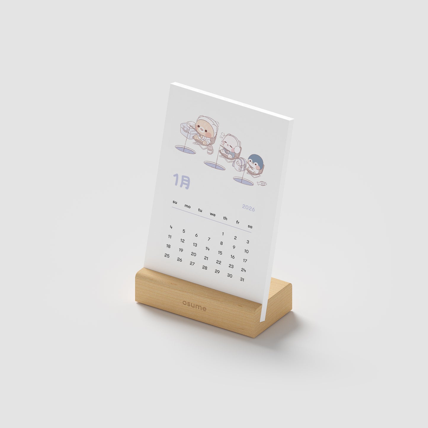 wooden calendar set