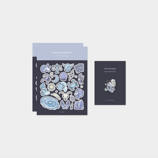 horoscope pin and sticker bundle