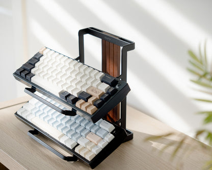 two tier keyboard shelf