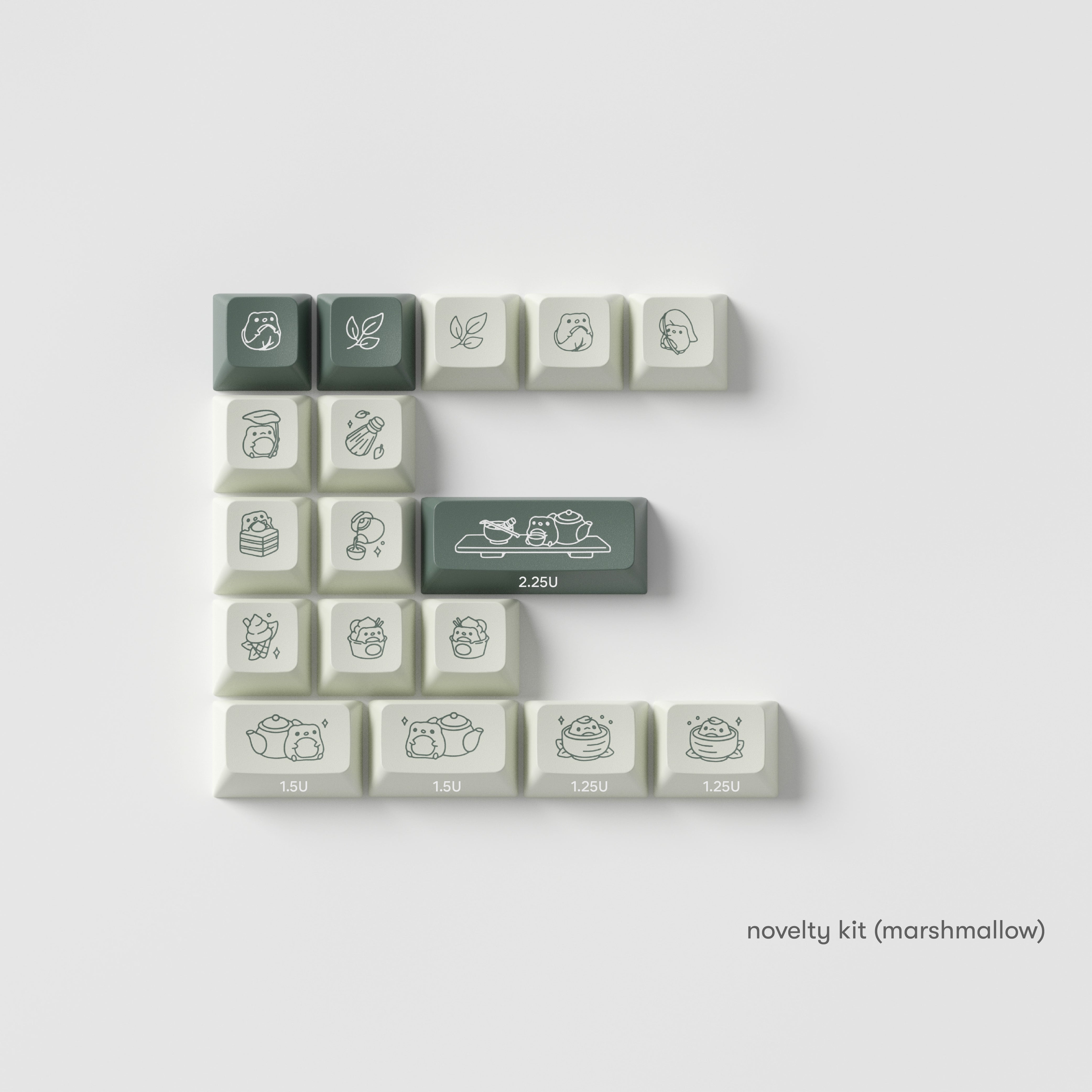 matcha marshmallow keycaps