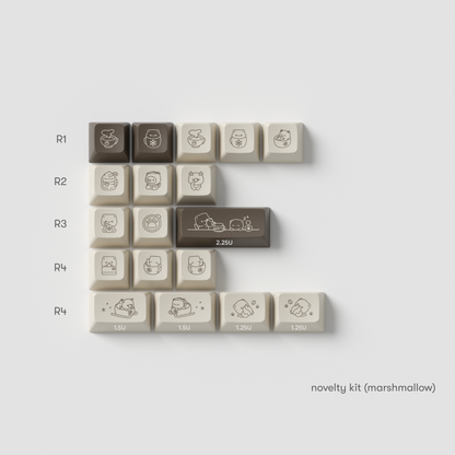 mocha marshmallow keycaps
