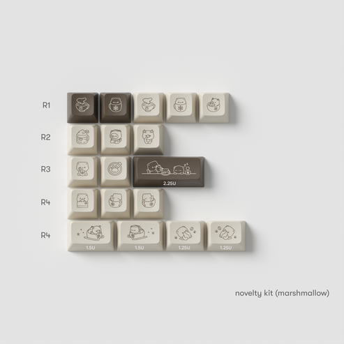 mocha marshmallow keycaps – osume