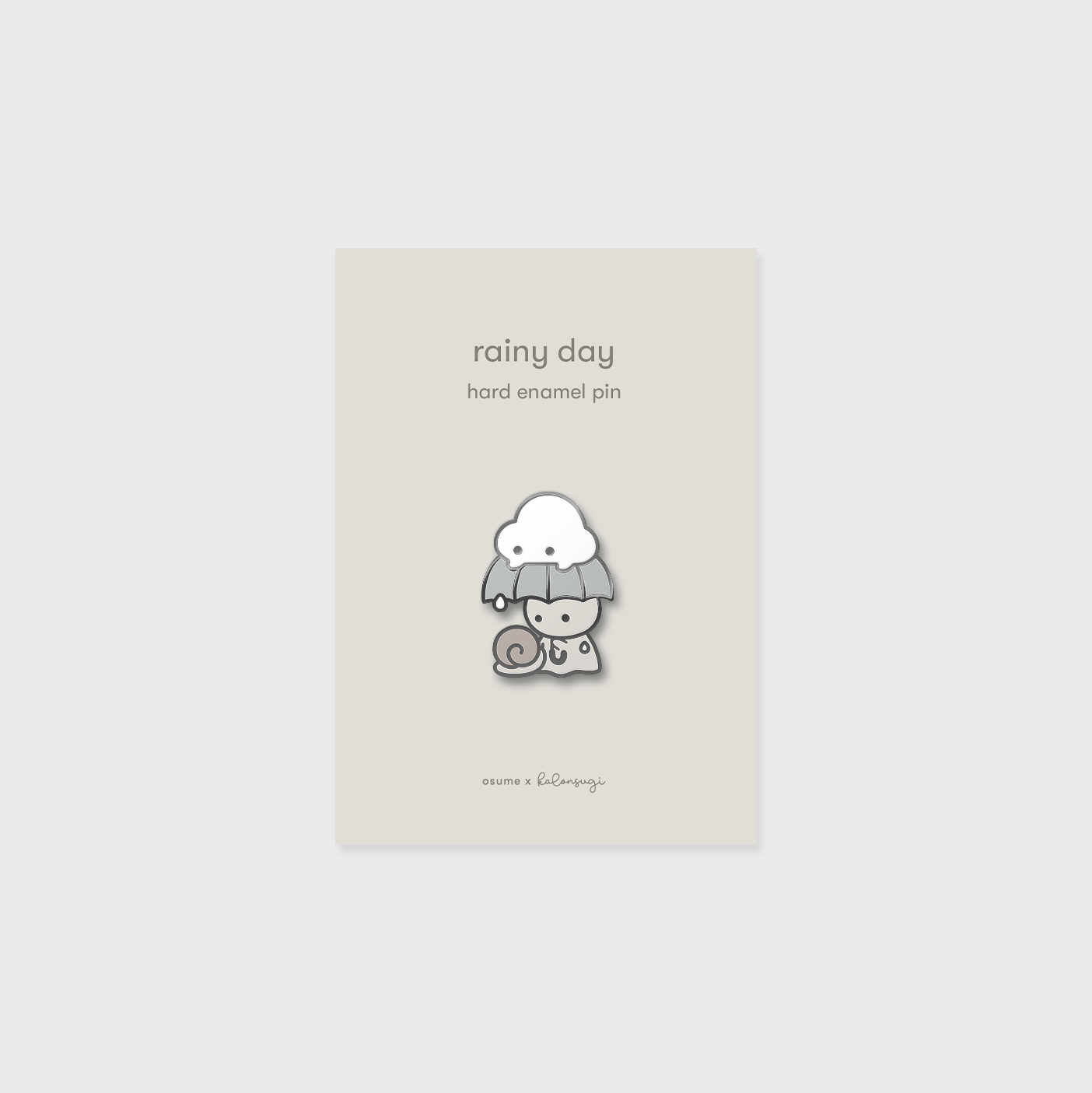 rainy day enamel pin