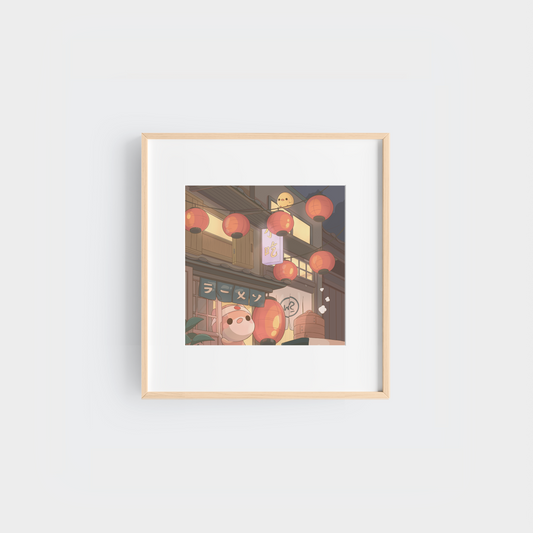 saku's night market art print