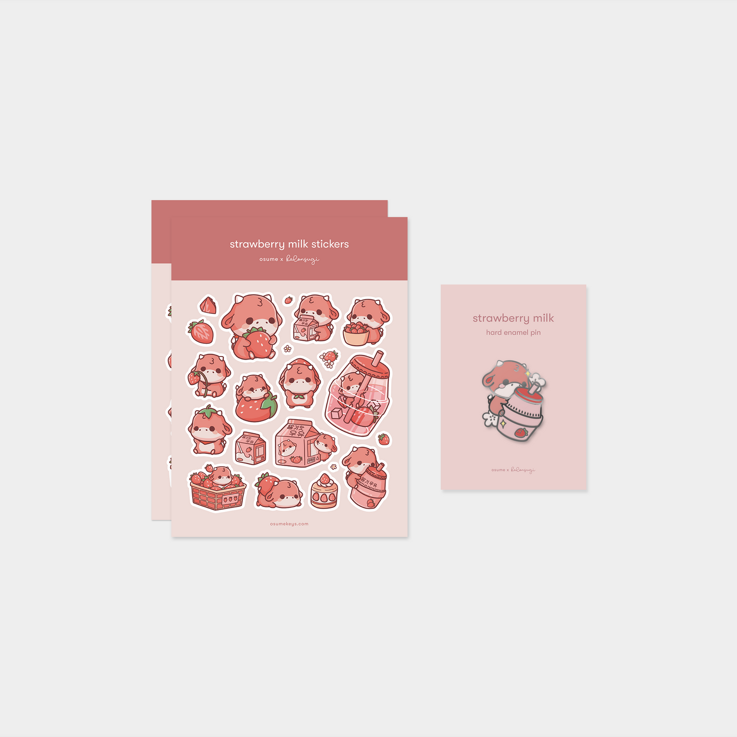Strawberry stickers bundle