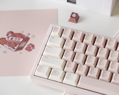 strawberry milk keycaps