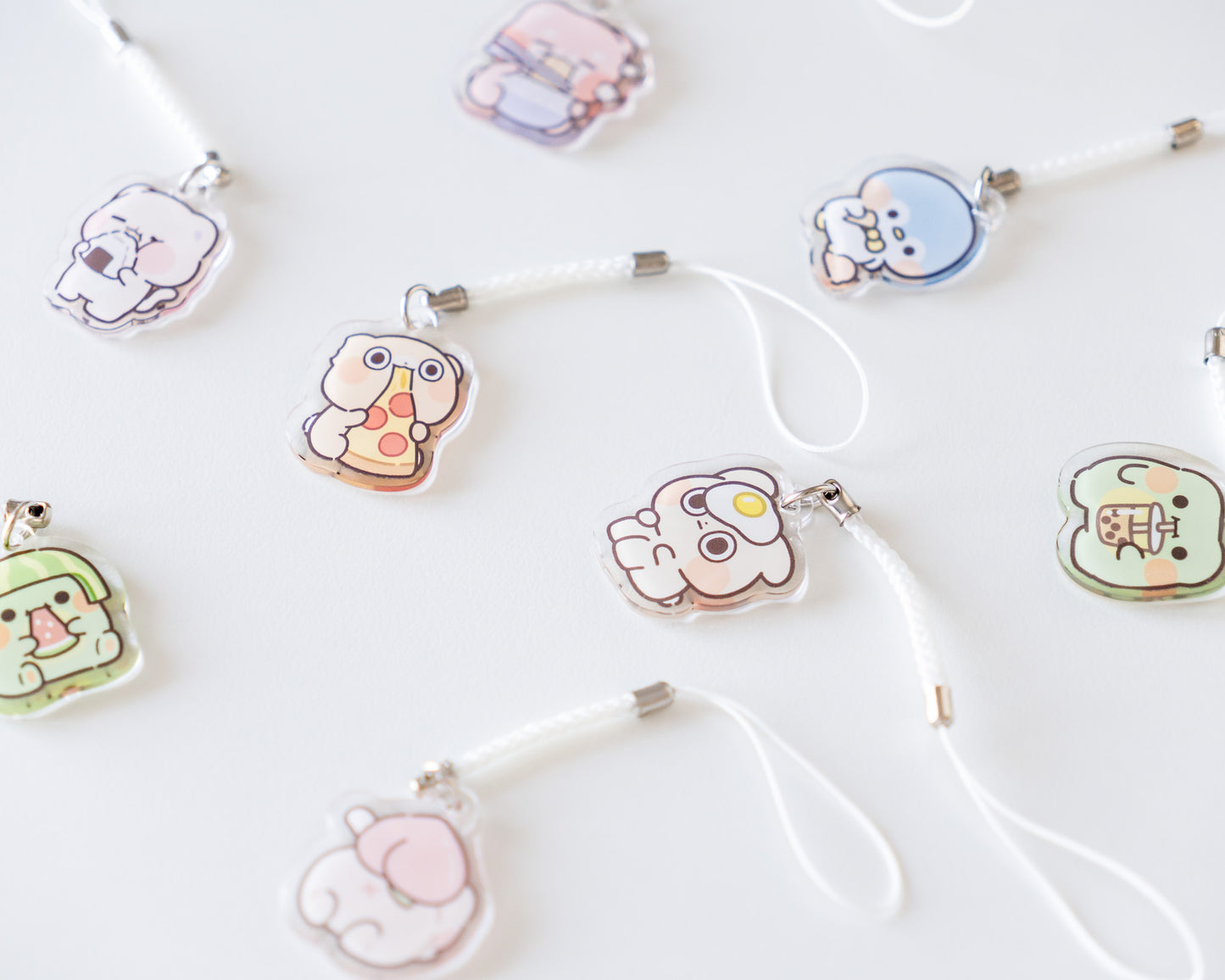 food surprise acrylic charms