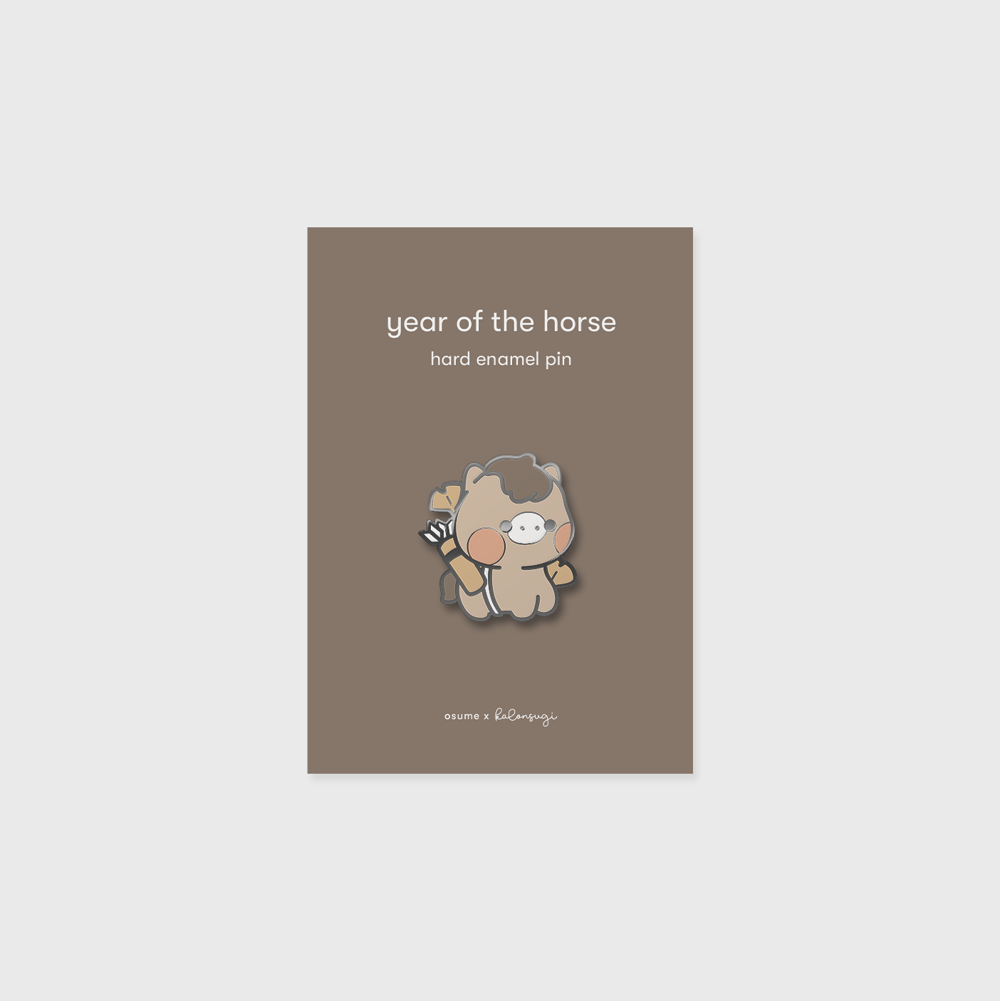 year of the horse enamel pin