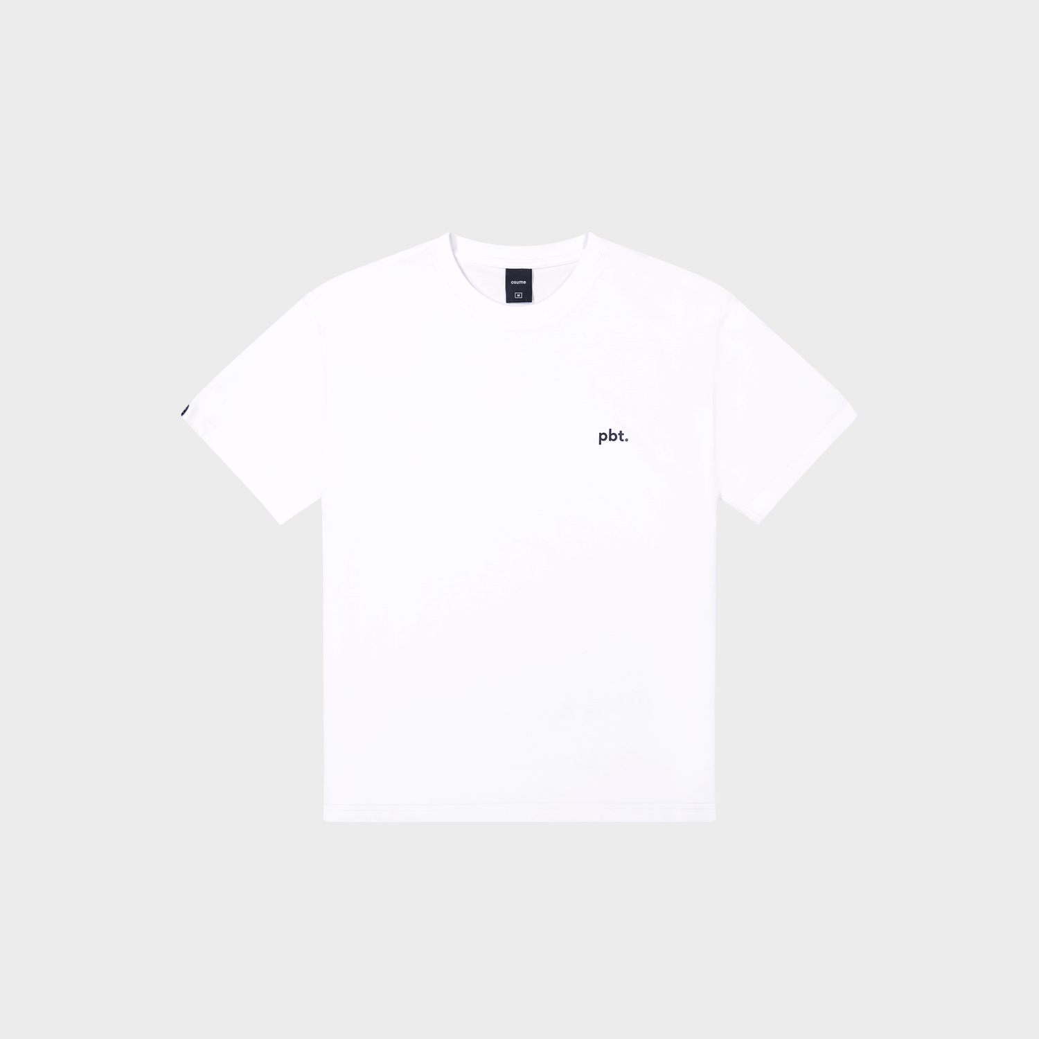 osume’s pbt t-shirt with a pbt letter design. made with 100% cotton.