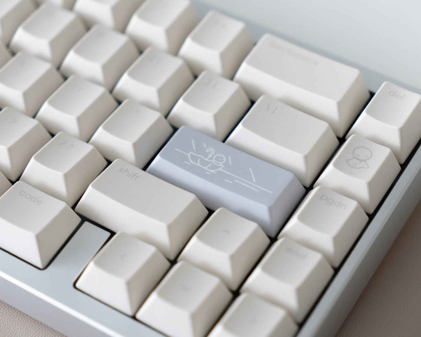 the standard rainy day keycaps with rainy day novelty keys.