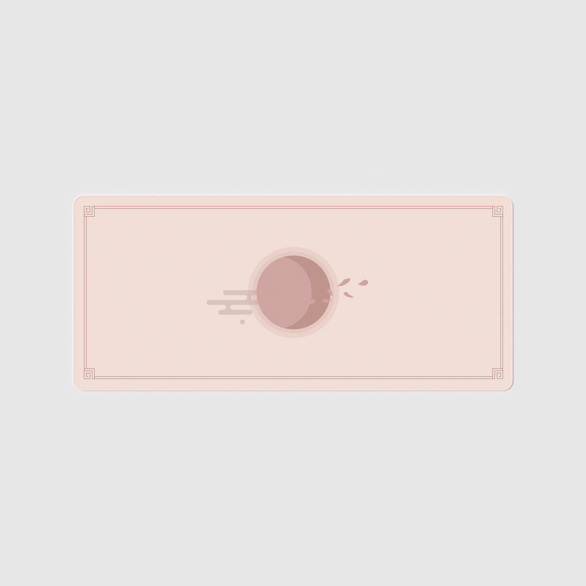the 90x40cm sakura eclipse desk mat with edge-stitched trim.