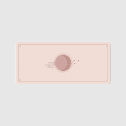 the 90x40cm sakura eclipse desk mat with edge-stitched trim.