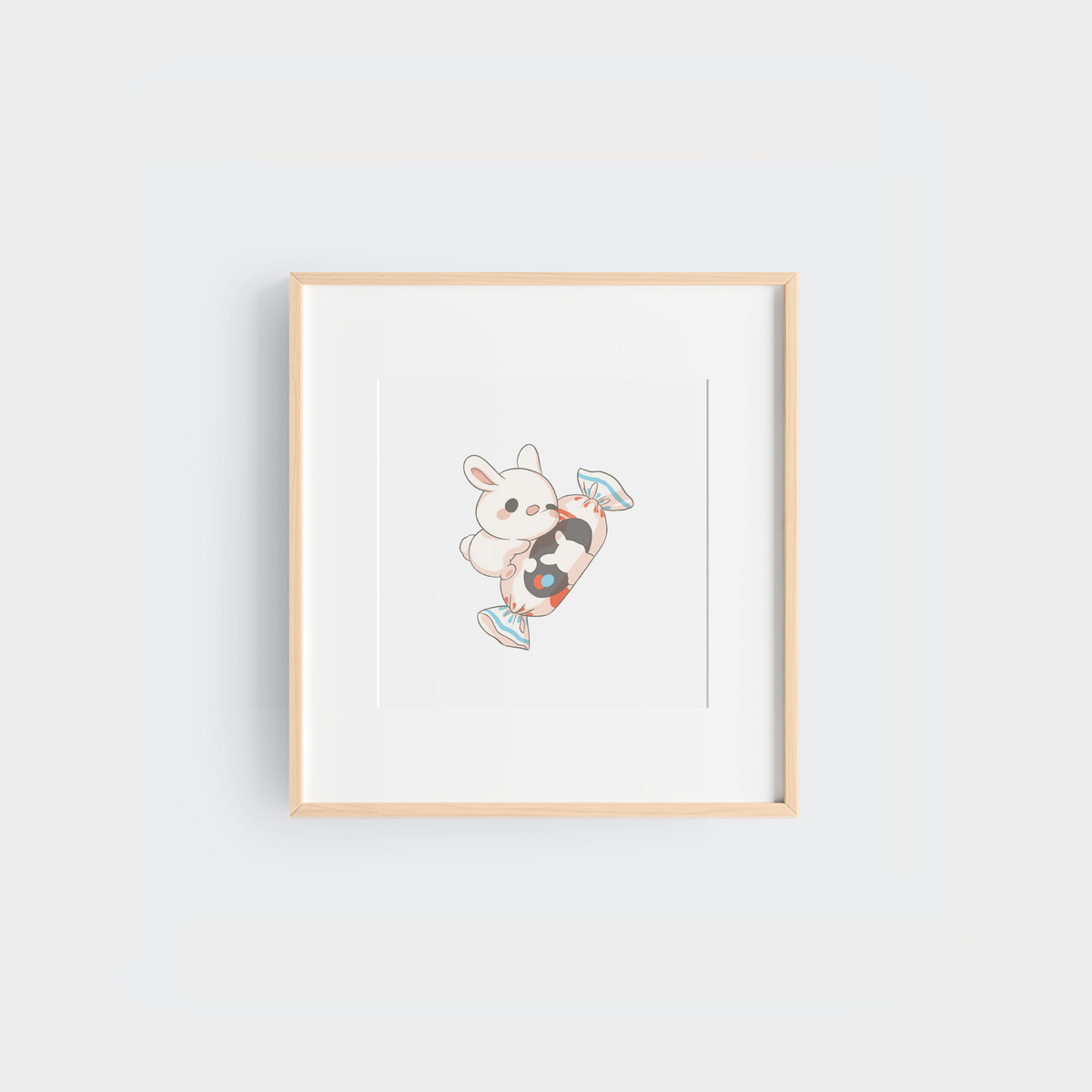 white rabbit art print – osume