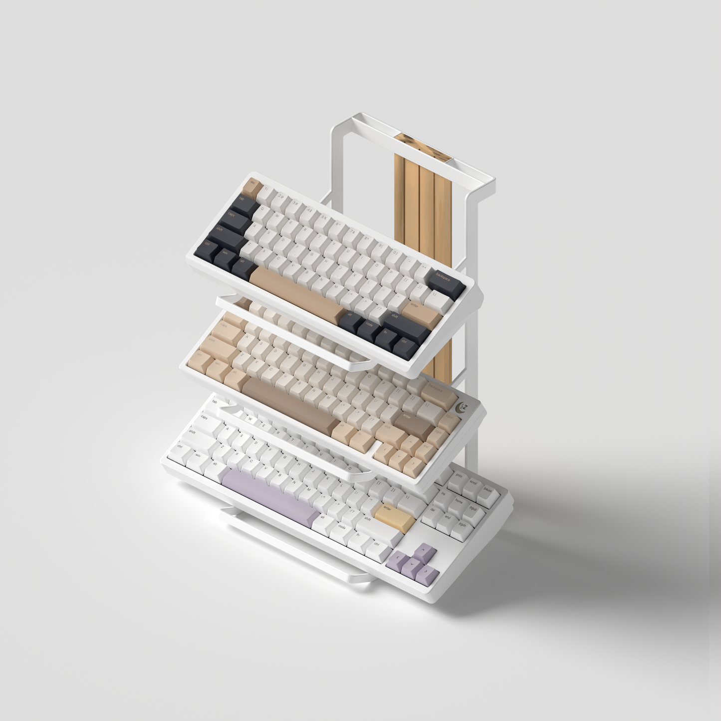 three tier keyboard shelf