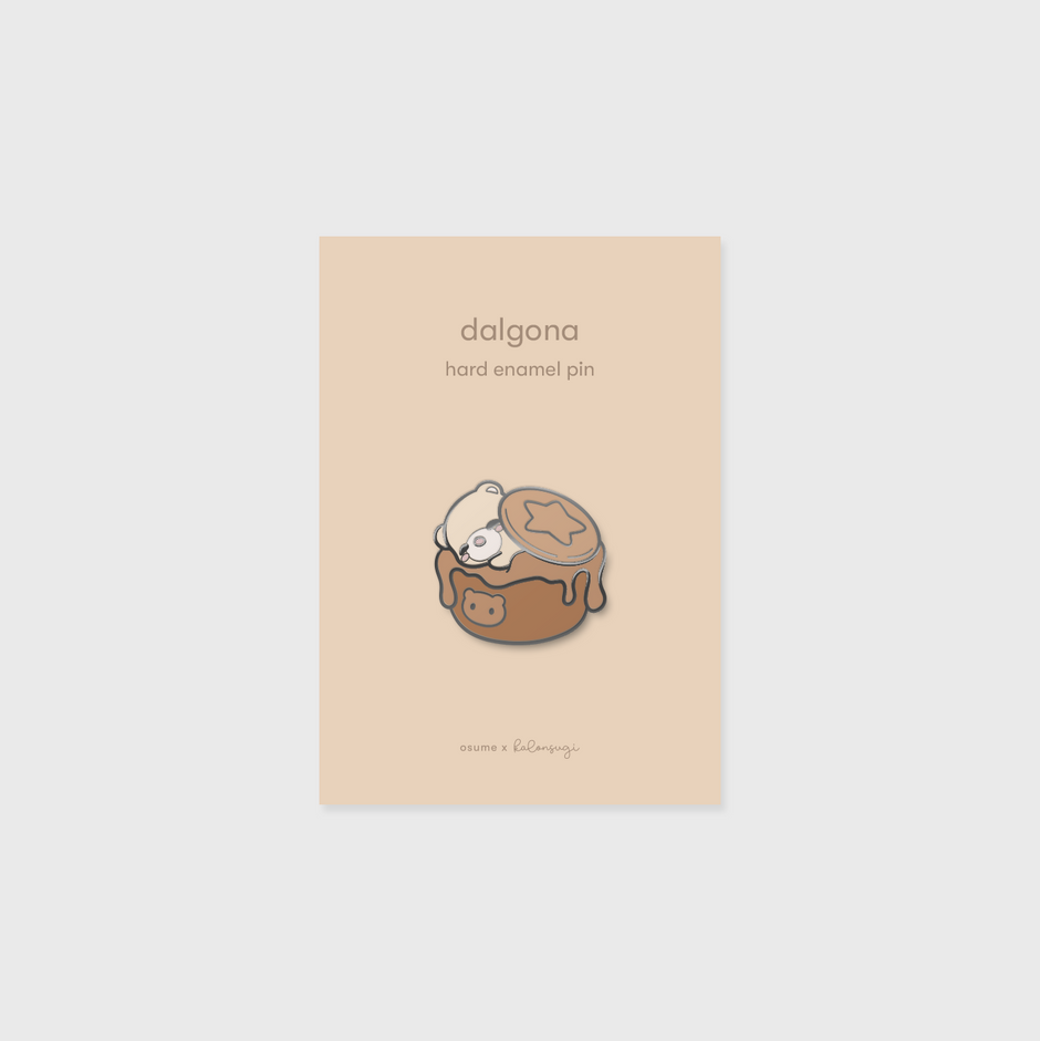 dalgona enamel pin